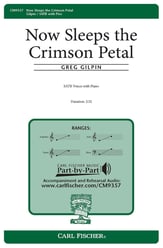 Now Sleeps the Crimson Petal SATB choral sheet music cover